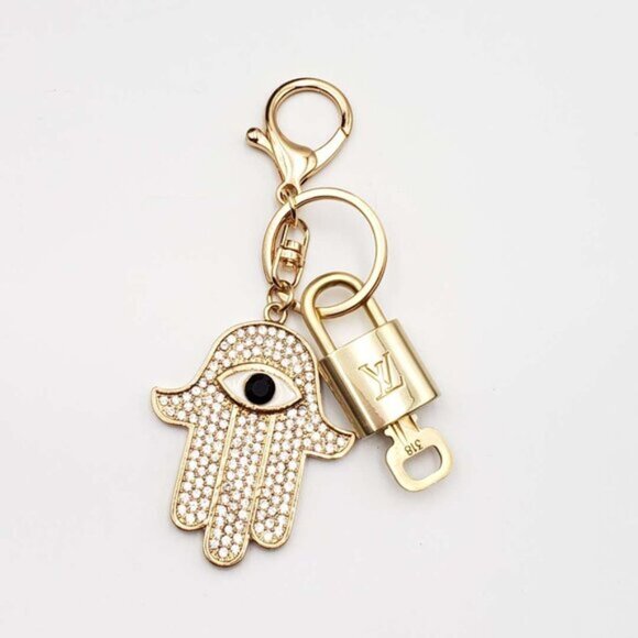 Authentic Louis Vuitton Lock & Key with unbranded Bagcharm, Keycharm, Keychain - Picture 1 of 8